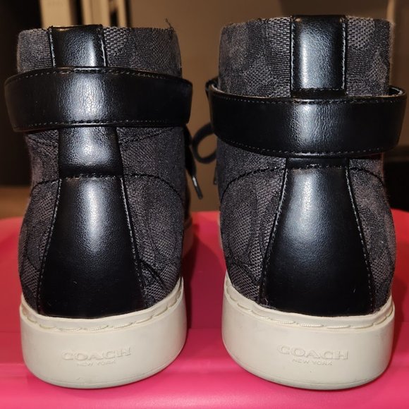 COACH Ray Outline High Top Sneakers style #Q7838 - Picture 4 of 6